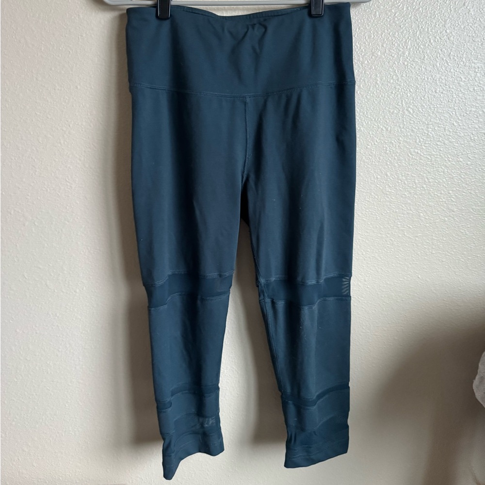 Navy Cropped Reebok Blue Leggings
